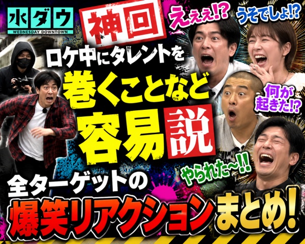 【水ダウ神回】『ロケ中にタレントを巻くことなど容易説』全ターゲットの爆笑リアクションまとめ！